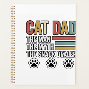 Cat Dad Vintage Lustiges Snack Dealer Shirt Design Planer