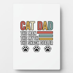 Cat Dad Vintage Lustiges Snack-Händler-Shirt-Desig Fotoplatte