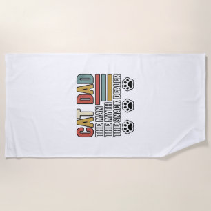 Cat Dad Vintage Lustiges Snack-Händler-Shirt-Desig Strandtuch