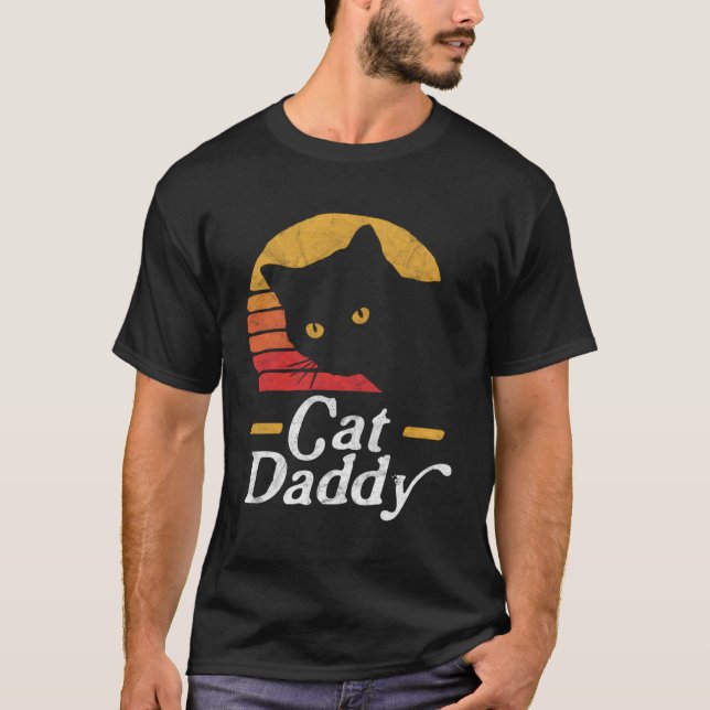 Cat Daddy Achtzigers Style Cat gestört T-Shirt (Vorderseite)