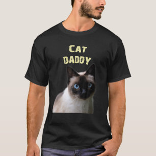 Cat Daddy Artistic Siamese cat dad T Shirt