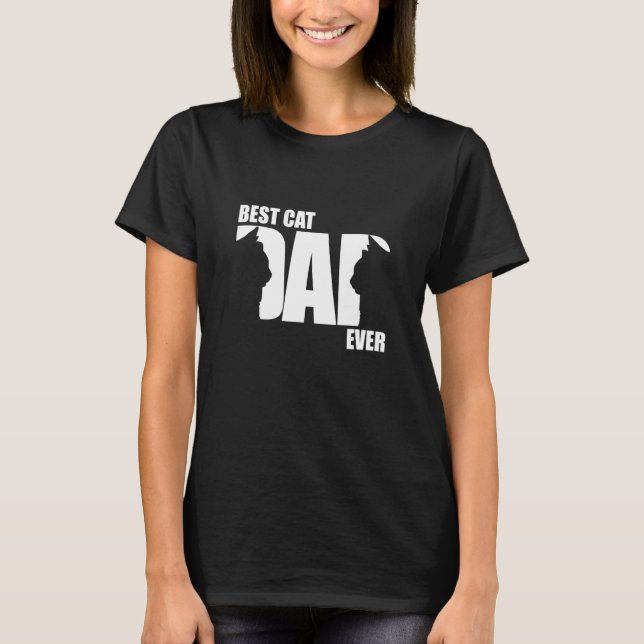 Cat Daddy Best Cat Vater je T-Shirt (Vorderseite)