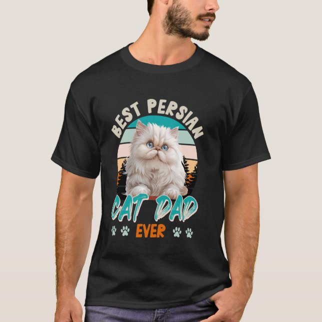 Cat Daddy BEST PERSIAN CAT-VATER JE Männer Vintag T-Shirt (Vorderseite)