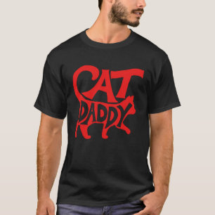 Cat Daddy Cat Dad Einfache Minimalistische Schrif T-Shirt
