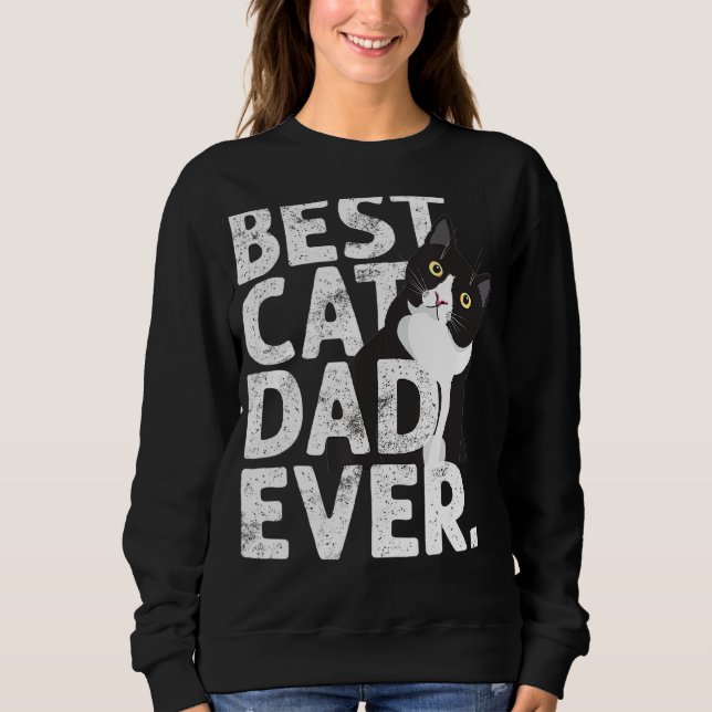 Cat Daddy Father Best Cat Vater Ever Sweatshirt (Vorderseite)