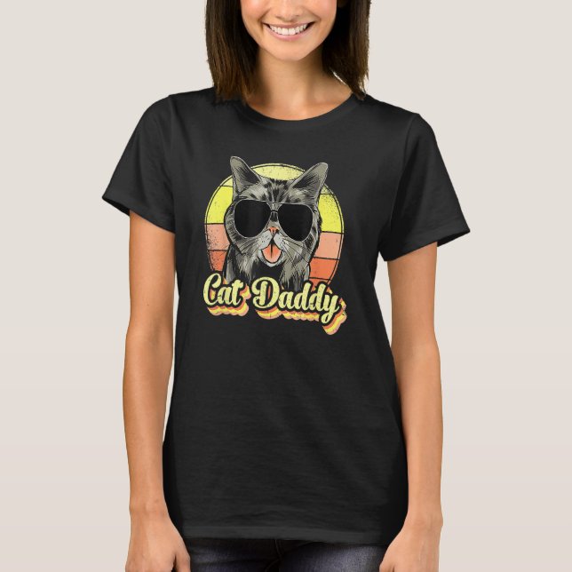 Cat Daddy, Funny Cat     For Men, Best Cat Dad Eve T-Shirt (Vorderseite)
