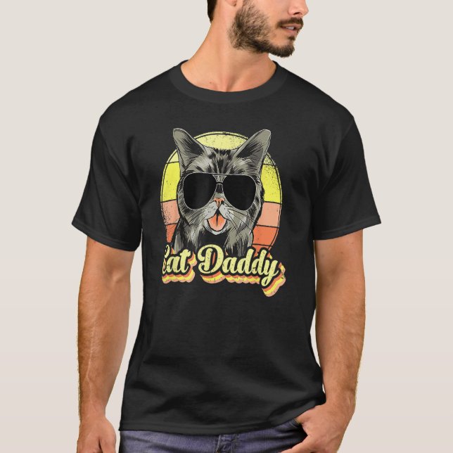 Cat Daddy, Funny Cat     For Men, Best Cat Dad Eve T-Shirt (Vorderseite)