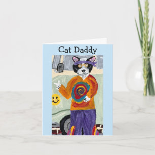 Cat Daddy Hippie Smoking Katze Einladung