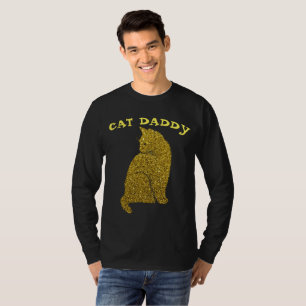CAT DADDY IMITATS GOLD GLITZER BLACK T - SHIRT