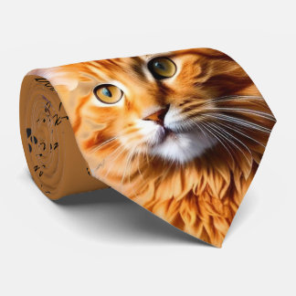 Cat Daddy Orange Tabby Cat Neck Tie Krawatte