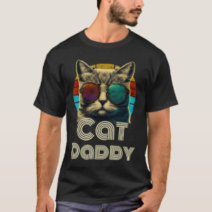 Cat Daddy Retro Cat Vater 80er 90s Vintag T-Shirt