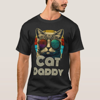 Cat Daddy Retro Cat Vater 80er 90s Vintag T-Shirt