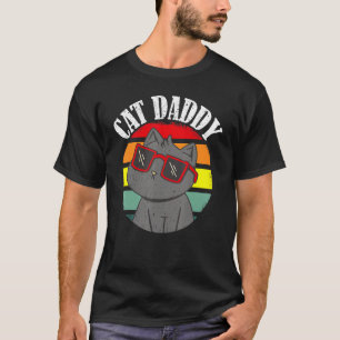 Cat Daddy, Retro-Sonnenuntergang 80er Jahre im Sti T-Shirt