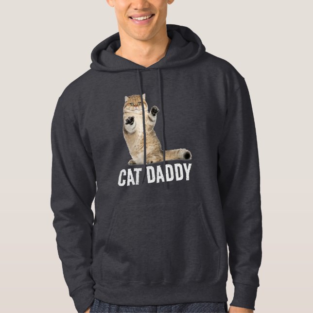 CAT DADDY VATER FUNNY CAT HOODIE HOODIES MENSCHEN (Vorderseite)