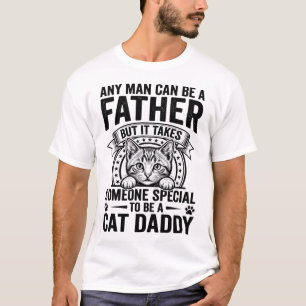 Cat Daddy Vater Zitat Vintage Gravur T-Shirt D