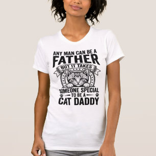 Cat Daddy Vater Zitat Vintage Gravur T-Shirt D