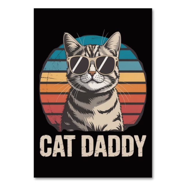Cat Daddy Vatertag Tischnummer (Rückseite)