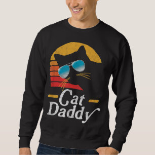 Cat Daddy Vintag 80er Style Cat Retro Sonnenbrille Sweatshirt