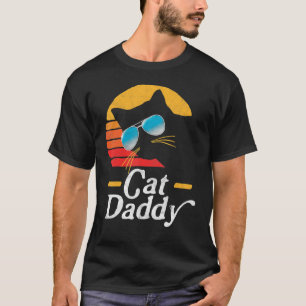 Cat Daddy Vintag 80er Style Cat Retro Sonnenbrille T-Shirt