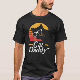 Cat Daddy Vintag Achtzig Style Cat Hipster Glass T-Shirt