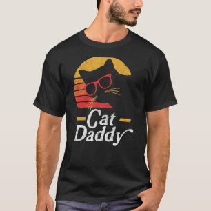 Cat Daddy Vintag Achtzig Style Cat Hipster Glass T-Shirt