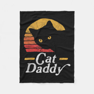 Cat Daddy Vintag Achtziges Stil Katze Retro Distor Fleecedecke