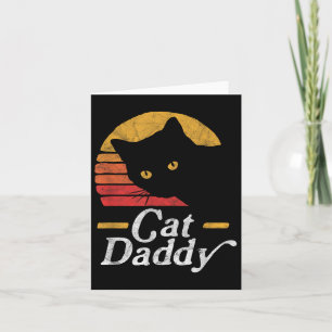 Cat Daddy Vintag Achtziges Stil Katze Retro Distor Karte
