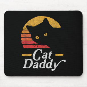 Cat Daddy Vintag Achtziges Stil Katze Retro Distor Mousepad