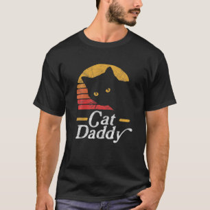 Cat Daddy Vintag Achtziges Stil Katze Retro Distor T-Shirt