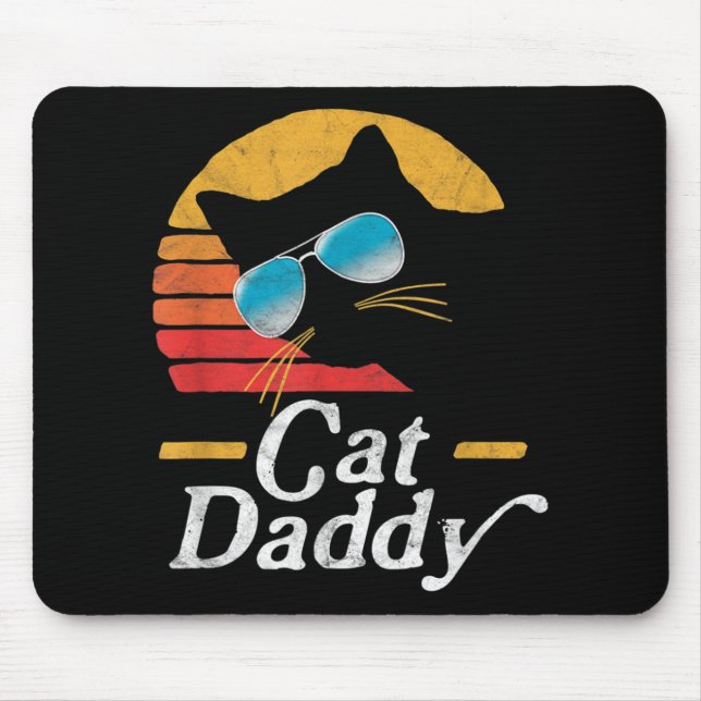 Cat Daddy Vintage 80er Mousepad (Vorne)