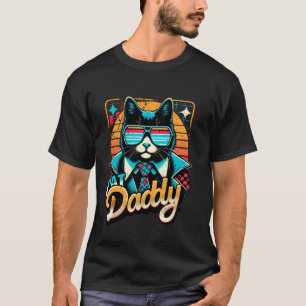 Cat Daddy Vintage Eighties Stil Katze Retro abgenu T-Shirt