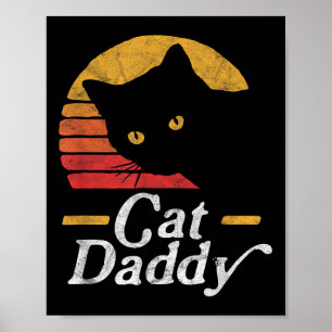 Cat Daddy Vintage Eighties Style Katze Retro abgen Poster