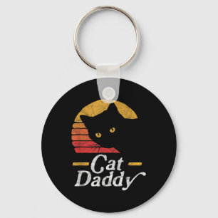 Cat Daddy Vintage Eighties Style Katze Retro abgen Schlüsselanhänger
