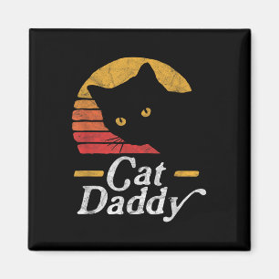 Cat Daddy Vintage Eighties Style Katze Retro Distr Magnet