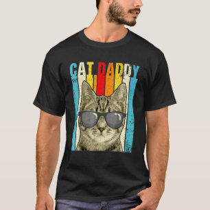 Cat Daddy Vintage Katze Süße Katze mit Sonnenbrill T-Shirt