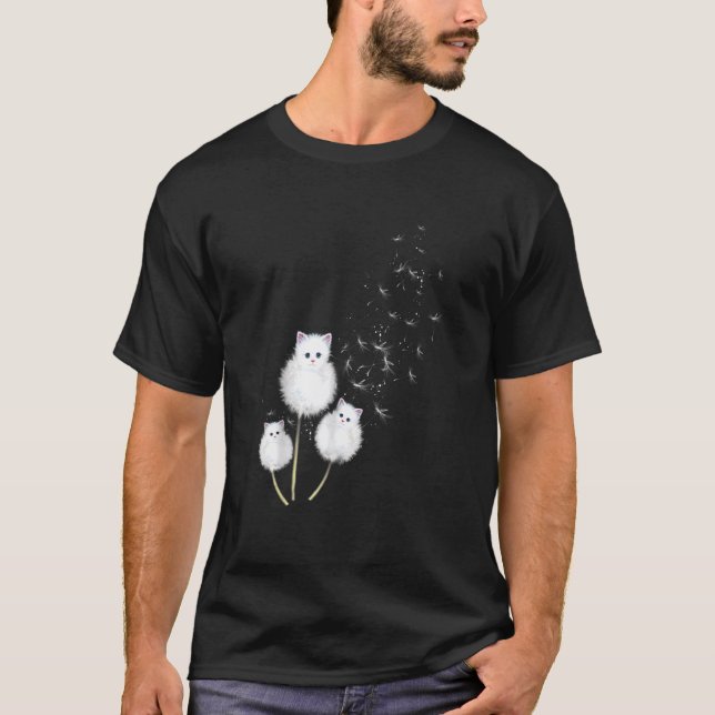 Cat Dandelion Blume SKT T-Shirt (Vorderseite)