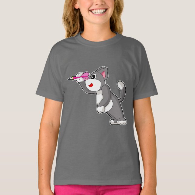Cat Darts Dart T-Shirt (Vorderseite)