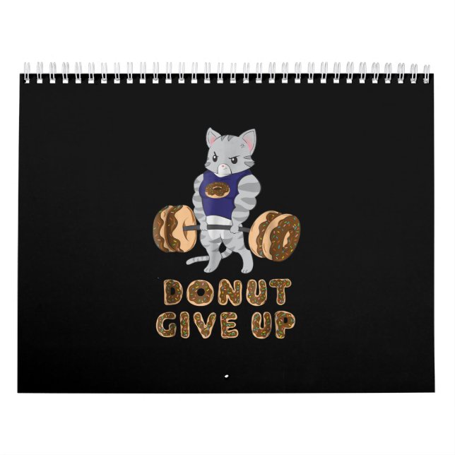 Cat Deadlift Power Hebe Donut Gym Kalender (Titelbild)