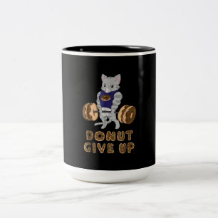 Cat Deadlift Power Hebe Donut Gym Zweifarbige Tasse