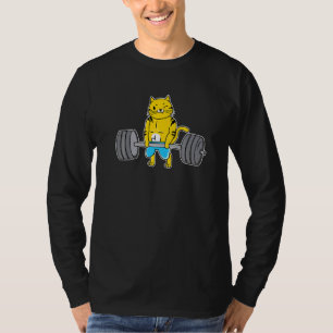 Cat Deadlift Power Hebe Weightlifter Cat T-Shirt