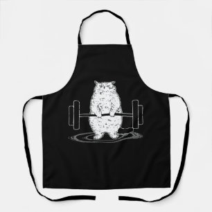 Cat Deadlift Powerlift Kitty Muskel Niedliche Katz Schürze