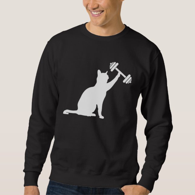 Cat deadlift weightlifting cat powerlifting kitty  sweatshirt (Vorderseite)
