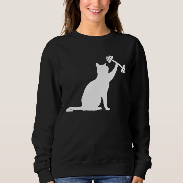 Cat deadlift weightlifting cat powerlifting kitty  sweatshirt (Vorderseite)