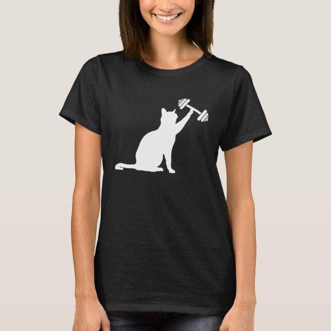 Cat deadlift weightlifting cat powerlifting kitty  T-Shirt (Vorderseite)