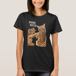 Cat DEEZ NUTS Witz mit Cashews T-Shirt