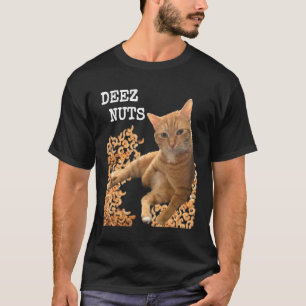 Cat DEEZ NUTS Witz mit Cashews T-Shirt