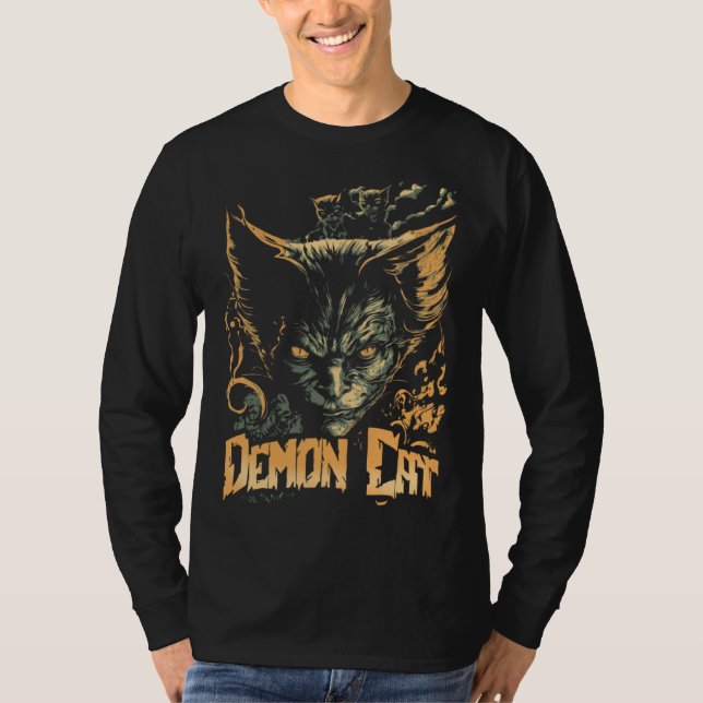 Cat Demon Cat Evil Sinister Kitty T-Shirt (Vorderseite)