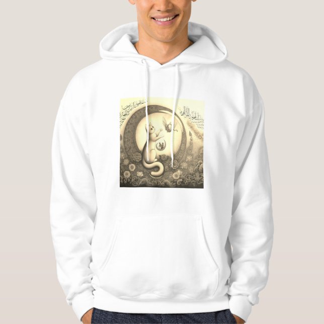 Cat Design Arabisch Hoodie (Vorderseite)