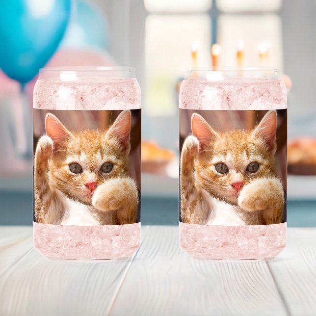 "CAT Design Bedrucktes Set aus Glas, Packung mit 2 Dosenglas (Insitu (Baby Party))