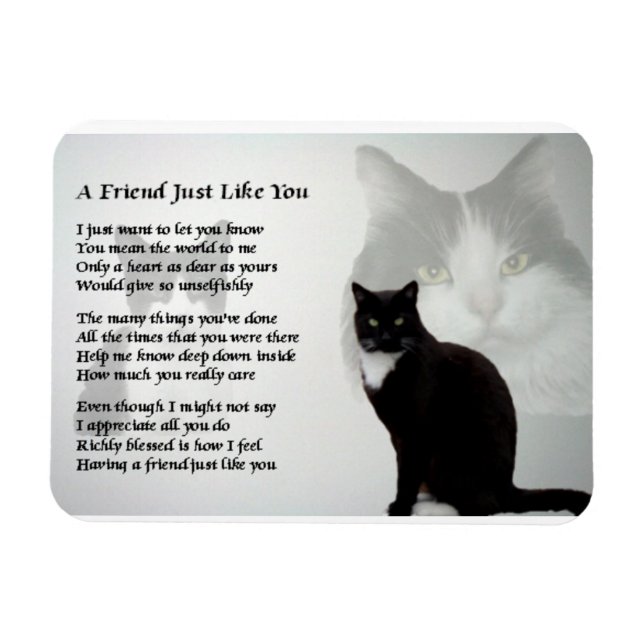 Cat Design Freund Geem Magnet (Horizontal)